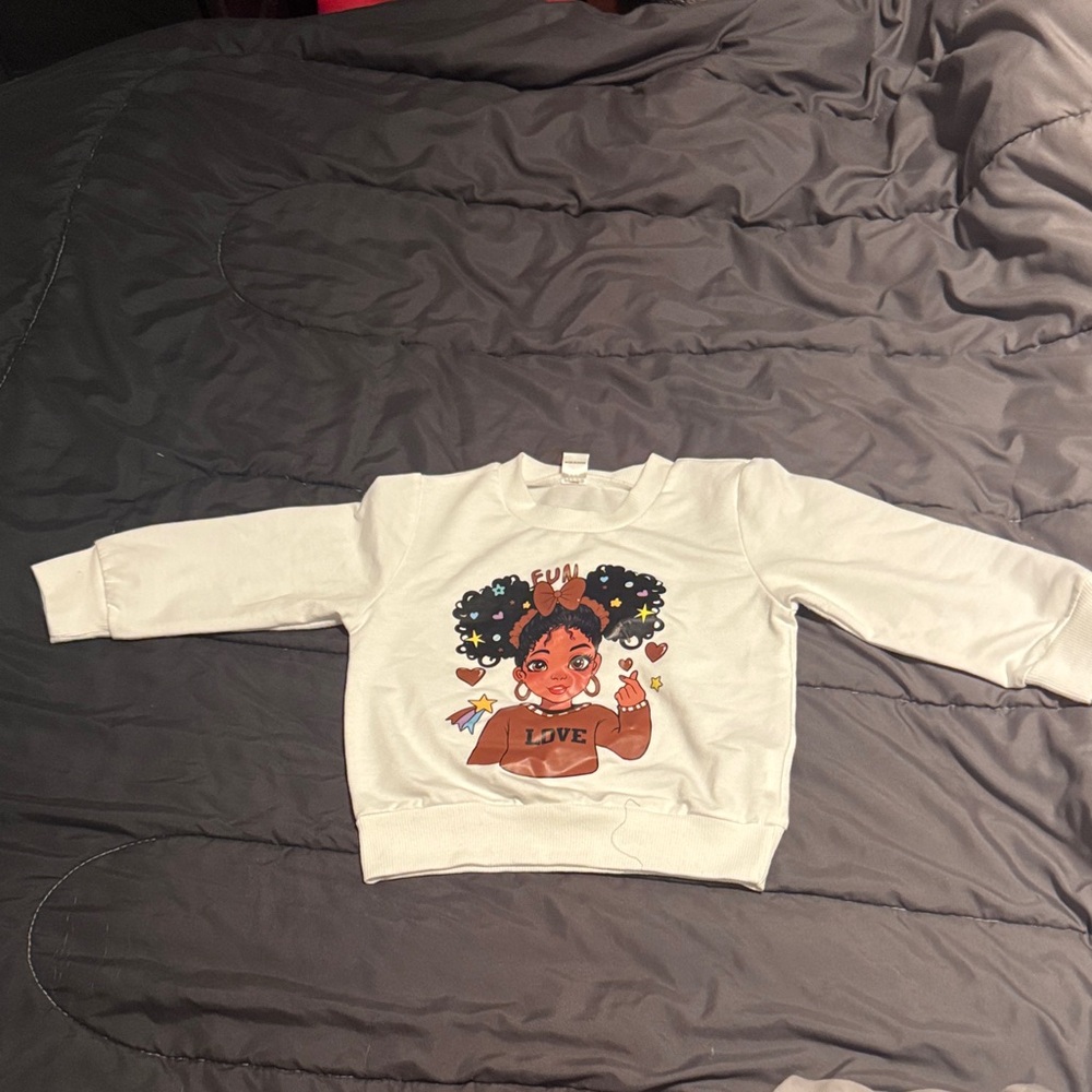 White Graphic Women's Sweater